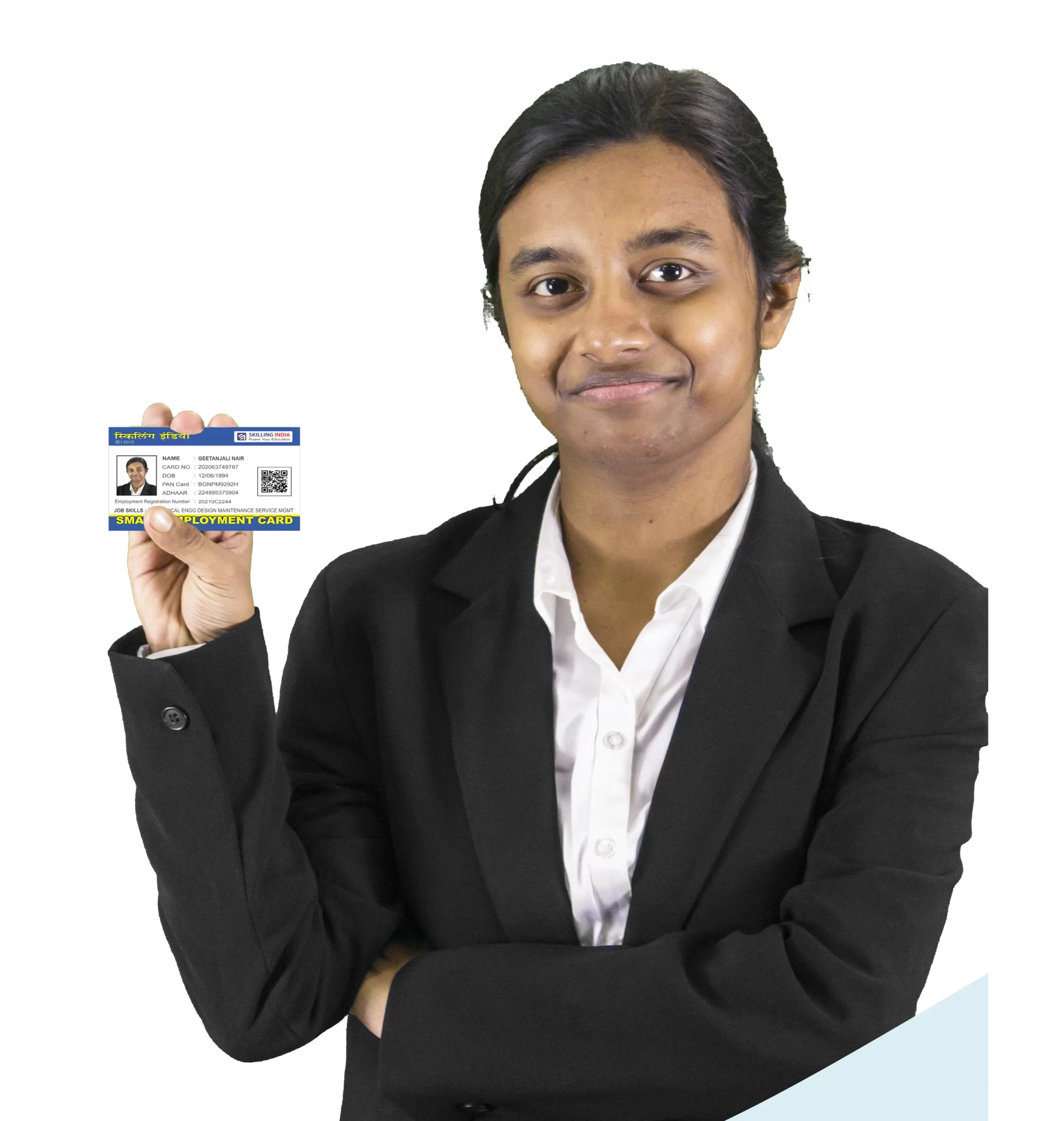 Girl with Employment Card